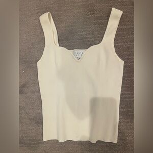 Tanya Taylor Cream Ribbed Top